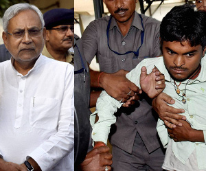 Angry-youths-threw-slippers-at-Chief-Minister-Nitish-Kumar-in-Bihar