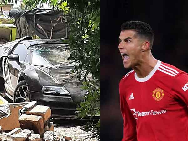 Ronaldo's prized car crashed