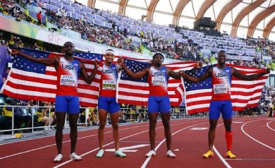 विश्व एथलेटिक्स चैंपियनशिप में अमेरिका के अब तक ३३ पदक, बनाया रिकॉर्ड