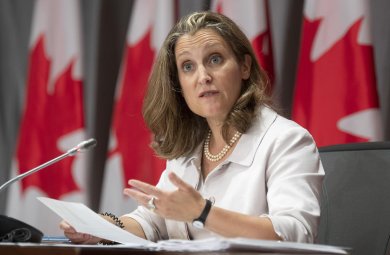 Indecency with Alberta Deputy Prime Minister Chrystia Freeland, criticized by politicians