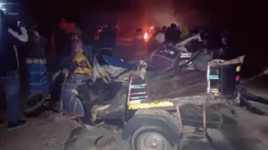 Tragic death of eight people of the same family in a collision with a speeding truck