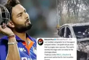 Pant tweeted for the first time after the accident