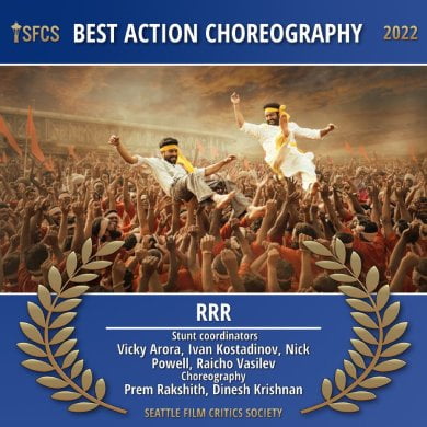 RRR wins Seattle Critics Award 2023 for Best Action Choreography Film