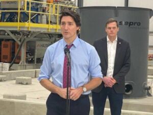 Trudeau visits Earth Element Processing Plant in Saskatoon