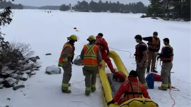 Body of missing man found in icy Ontario lake, second hospitalized