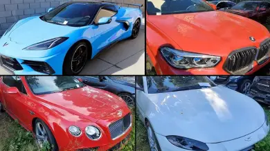 Police seized 35 luxury cars, worth $ 2.1 million