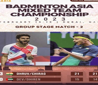 Chirag-Dhruv ensure India's win over UAE