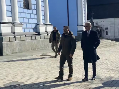 Biden visits Ukraine for the first time since the Russian invasion