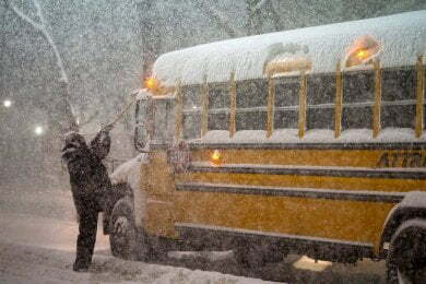 gta school bus canceled due to heavy snowfall