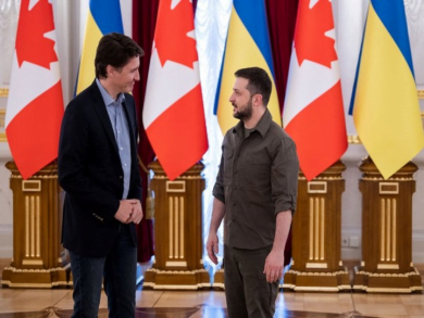 Trudeau meets Ukrainian PM in Toronto, Dennis Schimel appeals for more aid