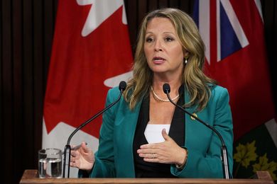 Ontario NDP MPP Marit Stiles speaks to the media following the Speech from the Throne at Queen's Park in Toronto, on Tuesday, August 9, 2022.<i data-stringify-type="italic" style="font-family: Slack-Lato, Slack-Fractions, appleLogo, sans-serif;font-size: 15px">Stiles is expected to be the next leader of the Ontario NDP after the party announced the Toronto-area MPP was the lone contender to meet all the requirements to enter the race. </i>THE CANADIAN PRESS/Andrew Lahodynskyj
