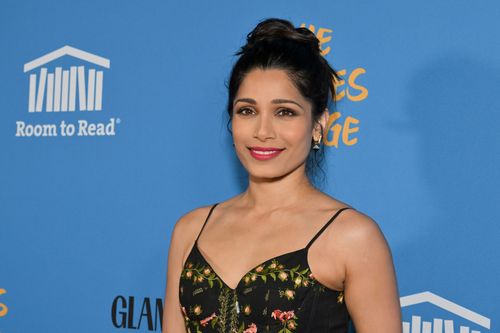 NEW YORK, NEW YORK - APRIL 26: Freida Pinto attends the Room to Read 2023 New York Gala at Gotham Hall on April 26, 2023 in New York City. (Photo by Slaven Vlasic/Getty Images for Room to Read)