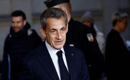 FILE PHOTO: Former French President Nicolas Sarkozy arrives for his appeal trial on charges of corruption and influence peddling, at Paris courthouse, France, December 15, 2022. REUTERS/Stephane Mahe