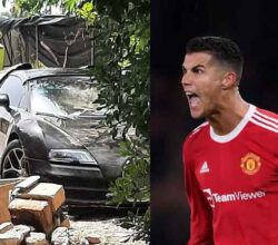 Ronaldo's prized car crashed